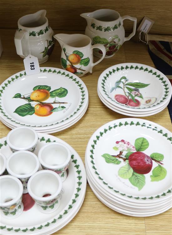 Twenty-five pieces of Portmeirion Pomona pattern teaware